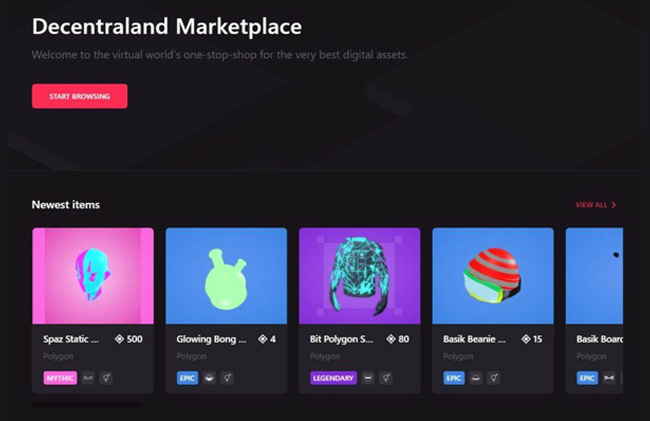 بازارچه دیسنترالند یا Decentraland Marketplace چیست و چه امکاناتی دارد؟