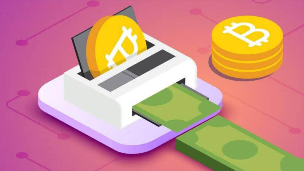 بیت کوین و پول نقد را میبینید.
