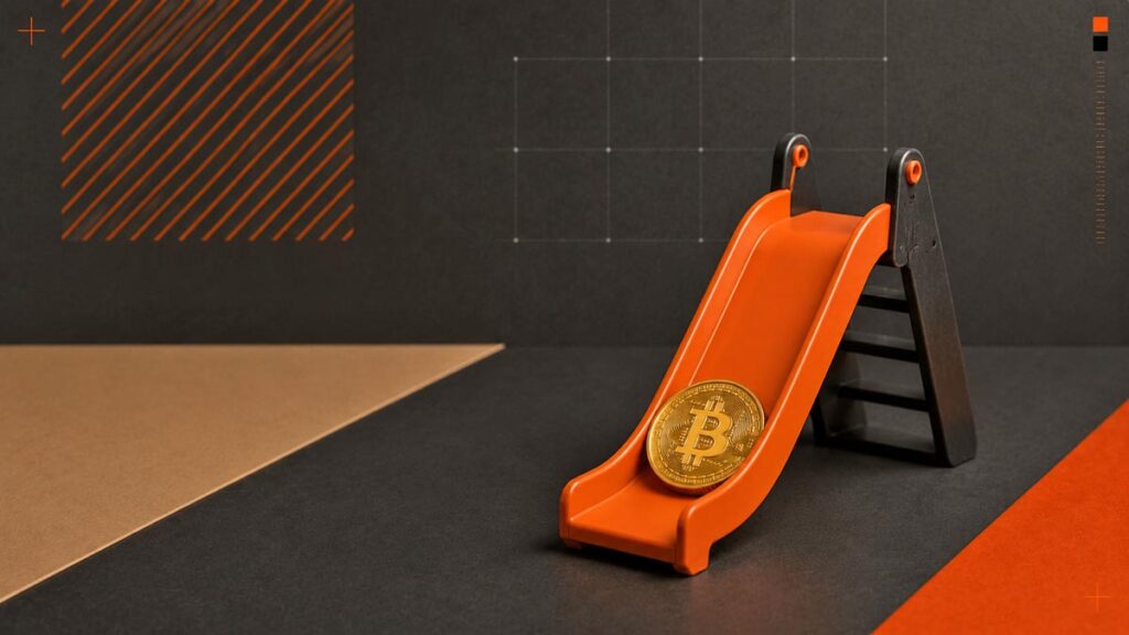 بیت کوین روی یک سرسره