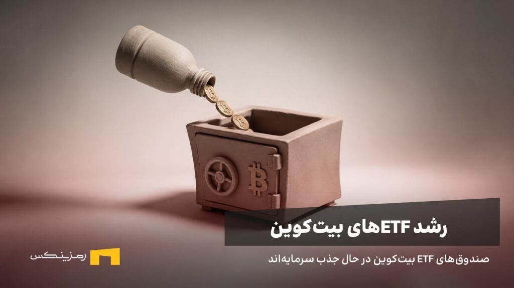 سکهها در حال ورود به یک صندوق بیت کوین